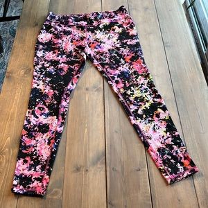 Neon Floral Abstract Printed Mossimo Leggings